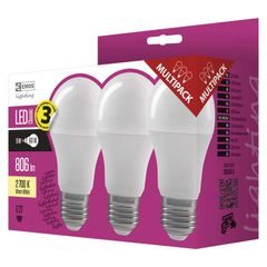 LED žárovka CLASSIC A60 9W E27 teplá bílá 3ks