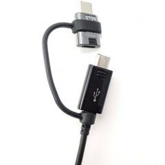 EP-DG950DBE Samsung Combo Type C/microUSB Datový Kabel Black (Bulk)