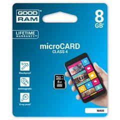 8GB Micro SDHC GOODRAM- class 4 (bez adaptéru)