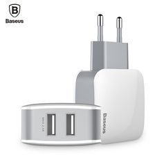 Baseus Multi Nabíjecí Adaptér Dual 2x USB (ZCL2B-B02) White/Gray