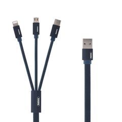 REMAX Kabel USB (RC-094th) 3v1 Micro/ TypC/Lightning Blue