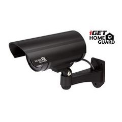 iGET HGDOA5666 - atrapa/maketa bezpečnostní CCTV kamery, blikající črv. LED,4x nálepka CCTV varování