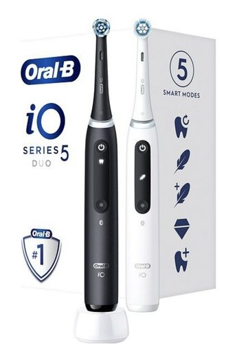 ORAL-B IO SERIES 5 DUO BLACK/WHITE - ELEKTRICKÝ ZUBNÍ KARTÁČEK (2KS)