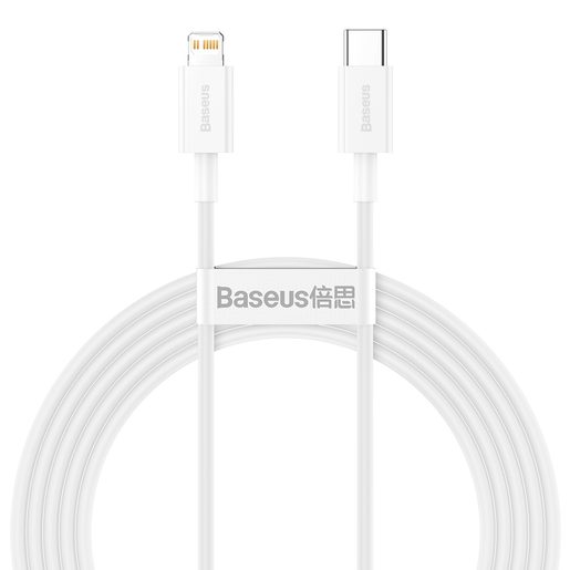 BASEUS  SUPERIOR PD USB-C - LIGHTNING 2,0 M 20W WHITE