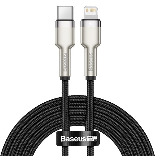 BASEUS  CAFULE METAL USB-C - LIGHTNING 20W 2,0 M BLACK