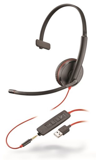 PLANTRONICS BLACKWIRE C3215, MONO, USB/JACK