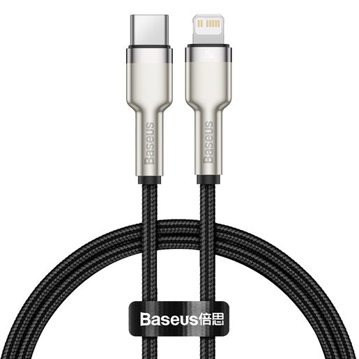 BASEUS  CAFULE METAL USB-C - LIGHTNING 20W 0,25 M BLACK