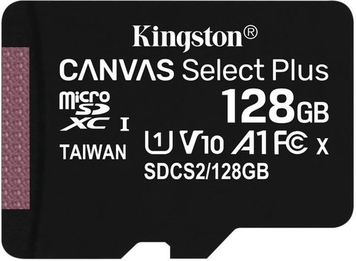 128GB MICROSDXC KINGSTON CANVAS SELECT PLUS A1 CL10 100MB/S