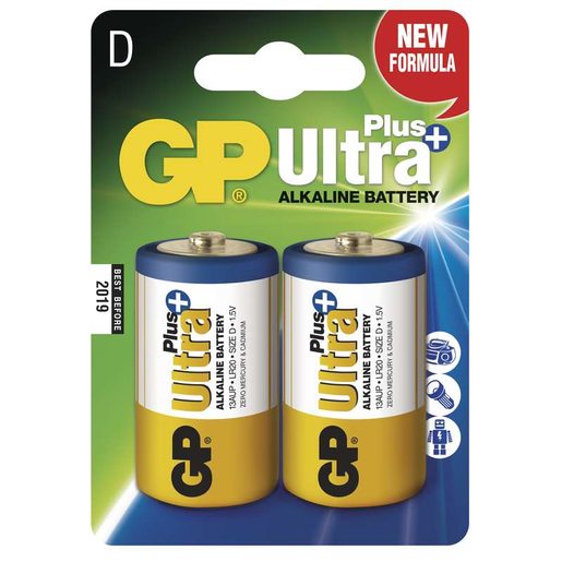 ALKALICKÁ BATERIE GP ULTRA PLUS 2X D