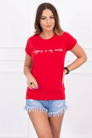 Červené dámské tričko