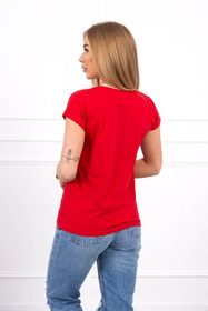 Červené dámské tričko