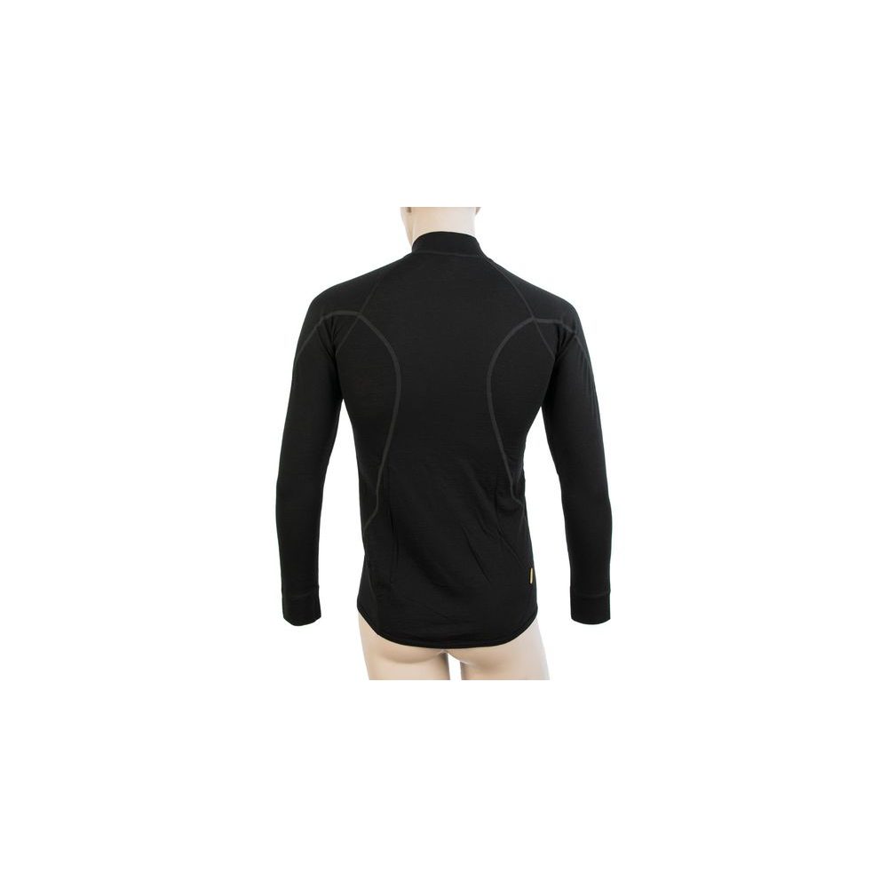 MERINO ACTIVE pánské triko dl.rukáv stoják zip černá