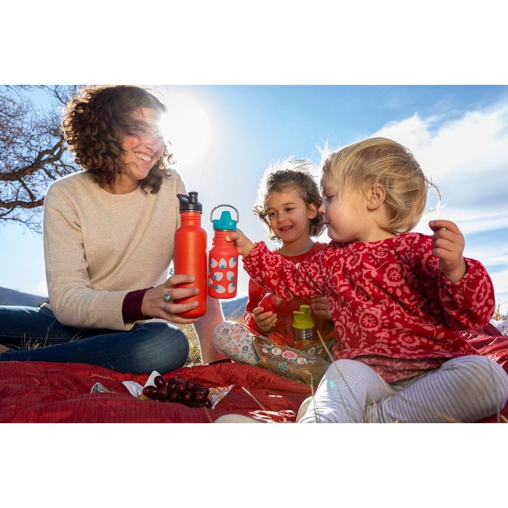 Kid Classic Narrow w/Kid Sippy Cap 355 ml, coral strawberries