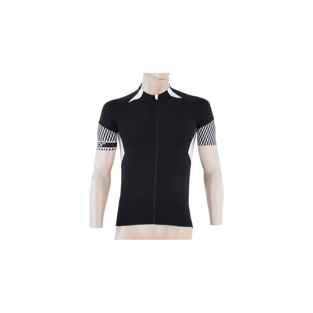 CYKLO RACE pánský dres kr.ruk., černá/bílá