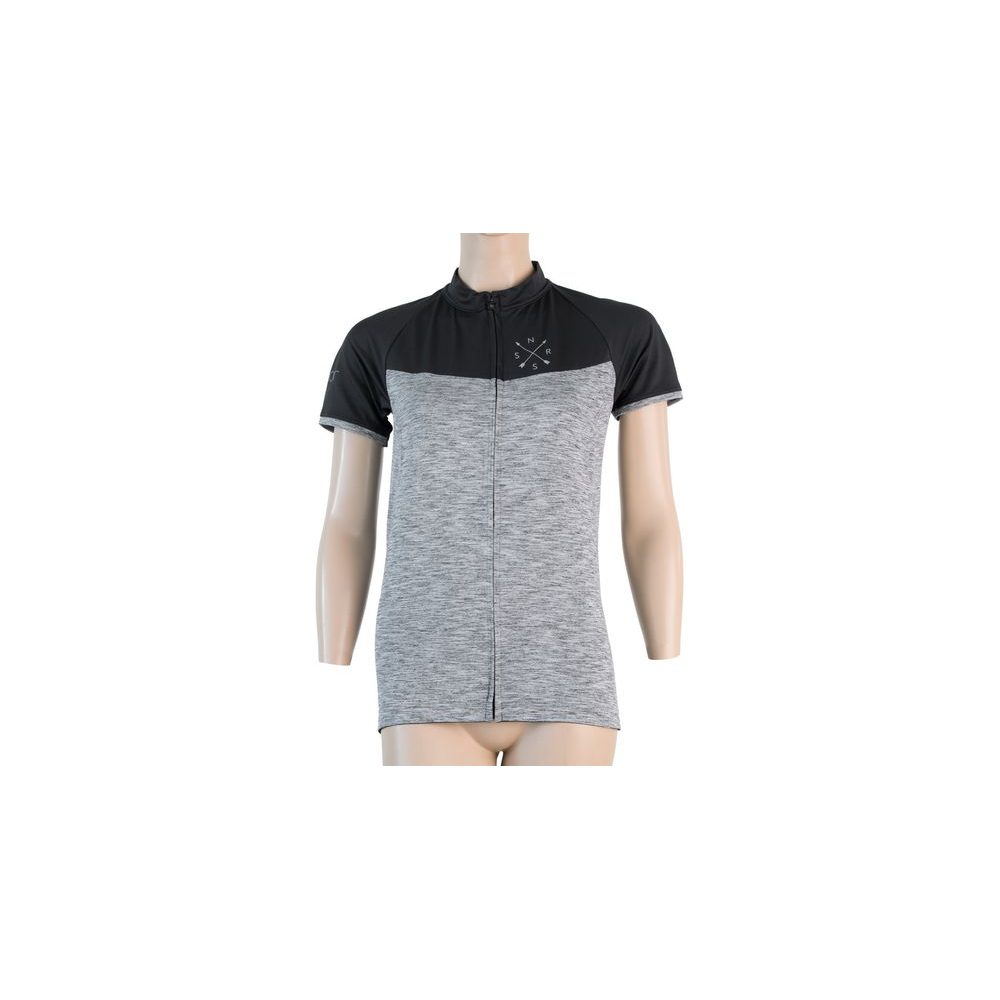CYKLO MOTION dámský dres kr.rukáv celozip, šedá/černá