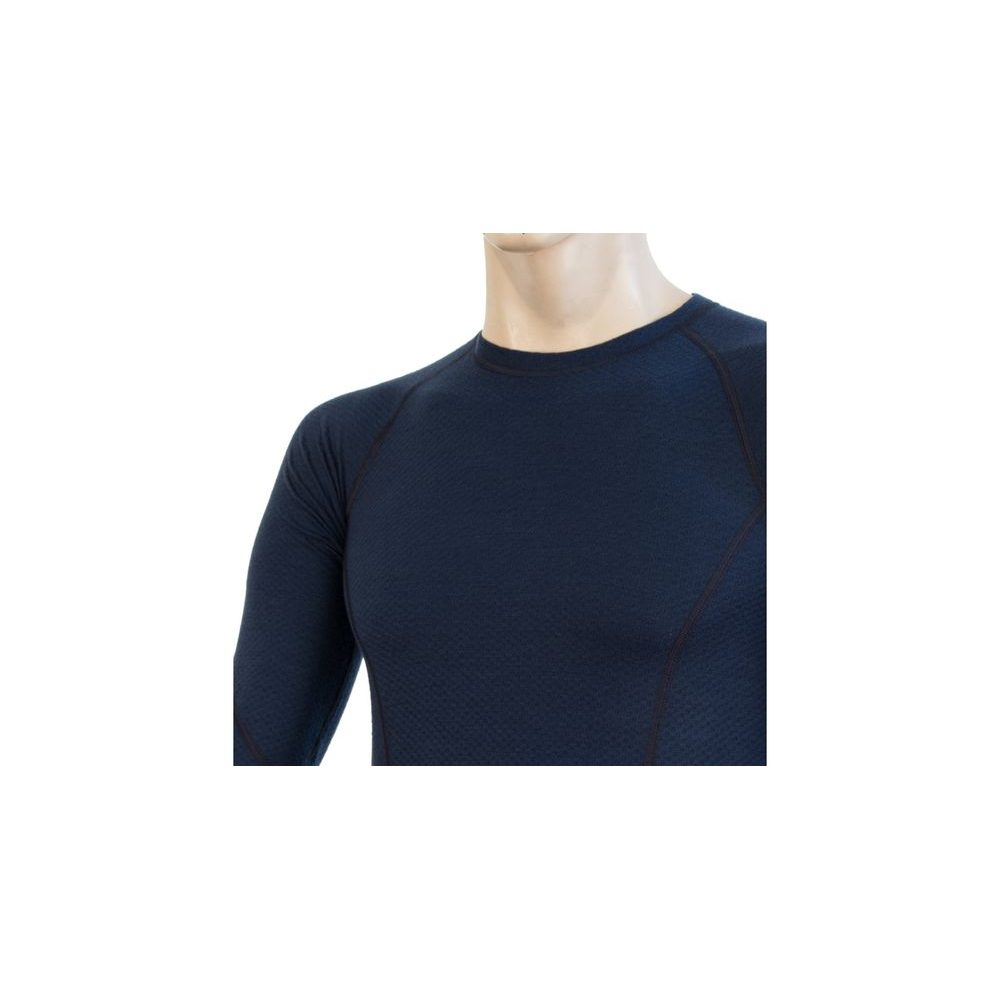 MERINO DF pánské triko dl. rukáv deep blue