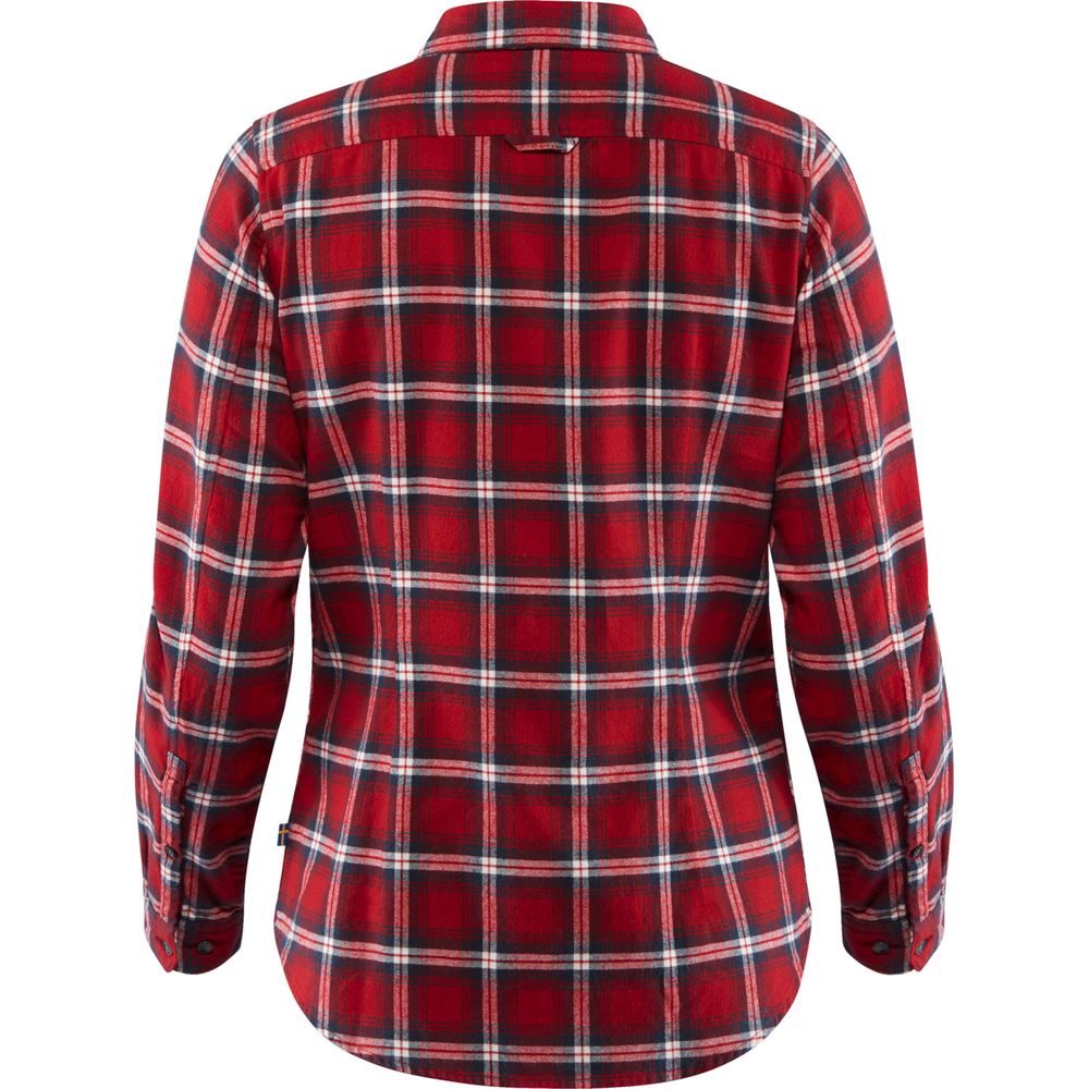 Övik Flannel Shirt W Deep Red
