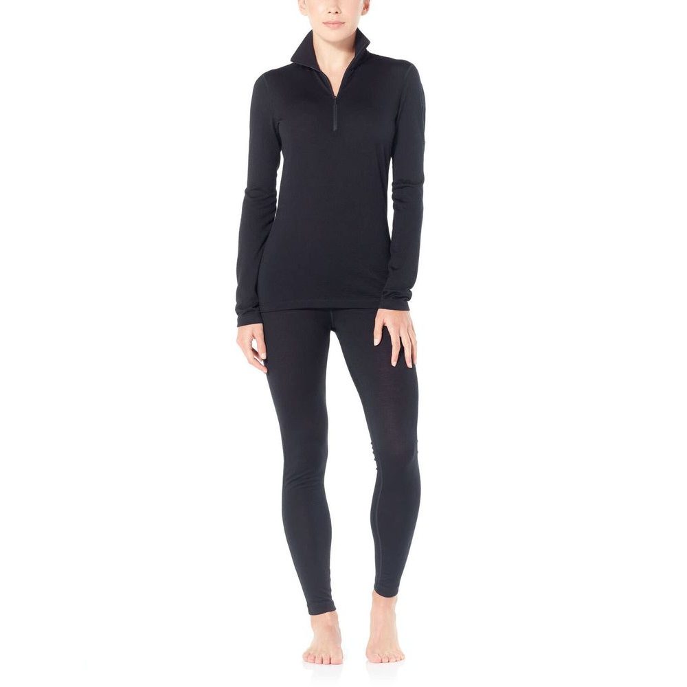 W 200 Oasis LS Half Zip, BLACK