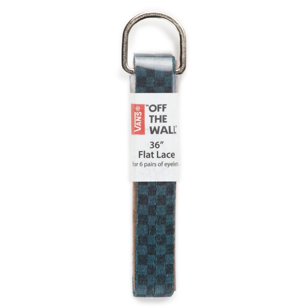 VANS LACES 36" black-charcoal checkerboard