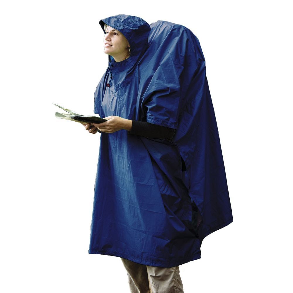 Nylon 70D Tarp Poncho Blue