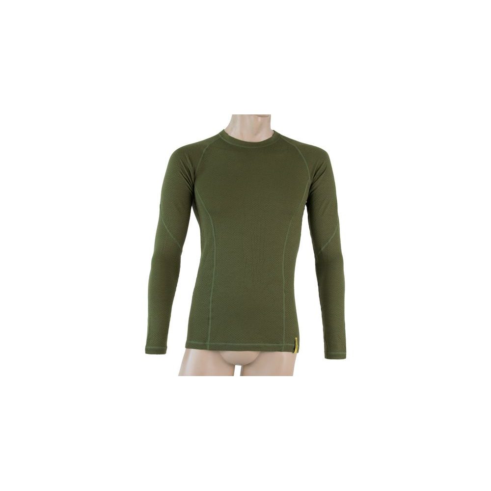 MERINO DF pánské triko dl. rukáv safari