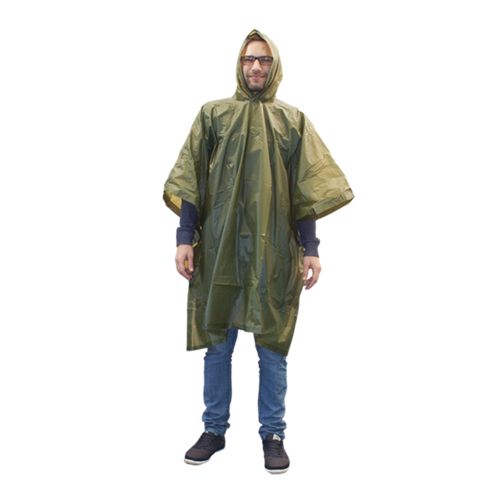 Olive PVC poncho