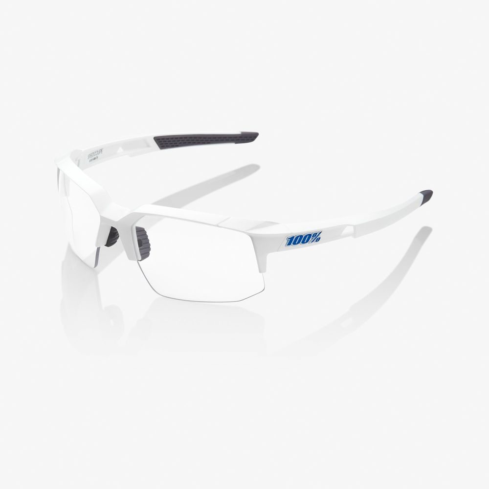 SPEEDCOUPE - MATTE WHITE - HIPER BLUE MULTILAYER MIRROR LENS