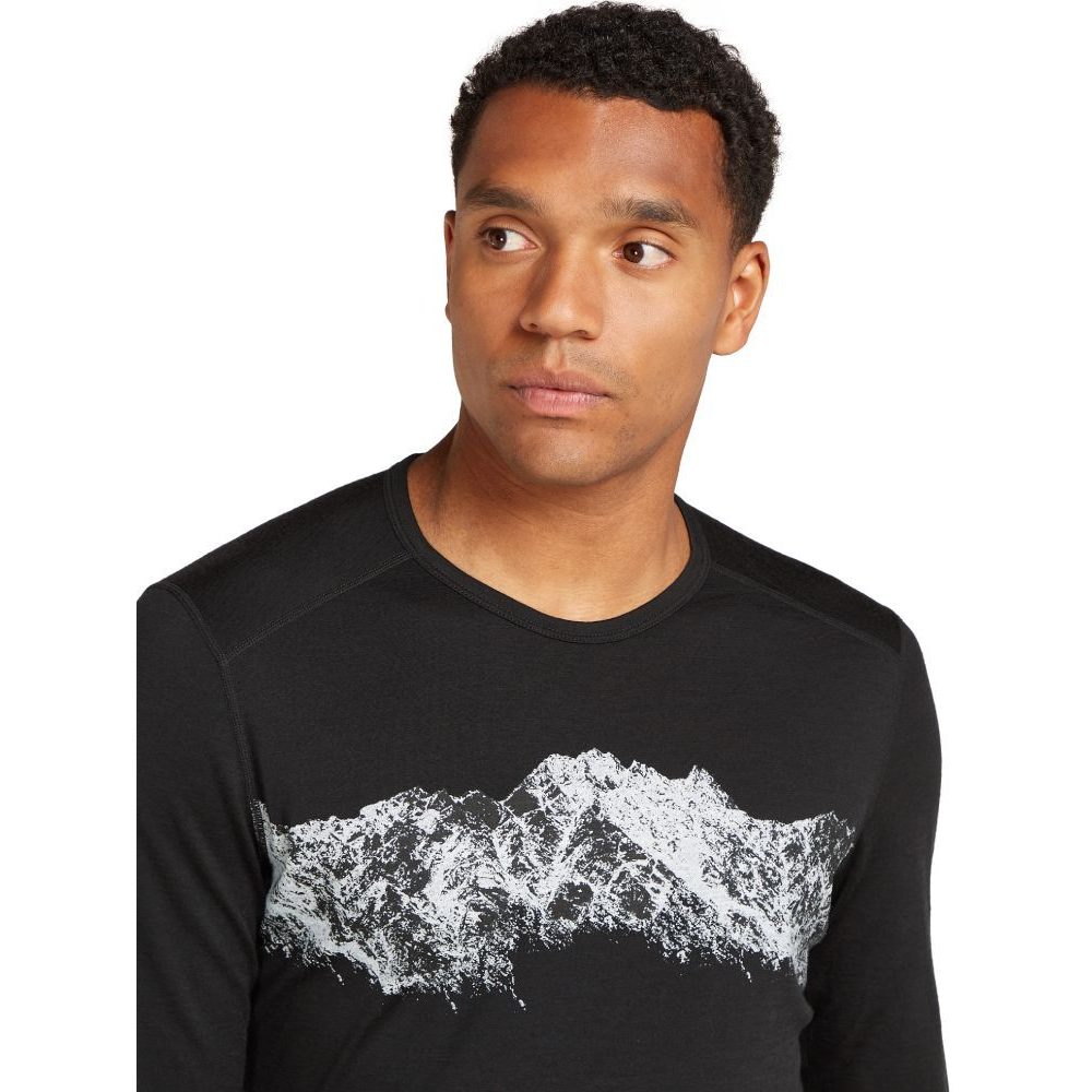 M Mer 200 Oasis LS Crewe Remarkables, BLACK
