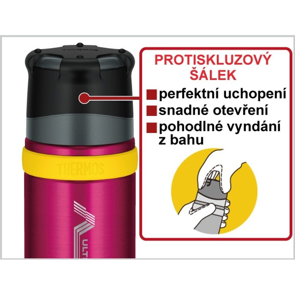 Thermos with cup for extreme conditions 500 ml, pink