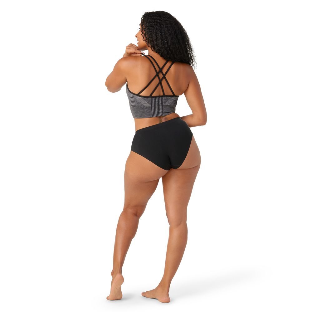W INTRAKNIT STRAPPY BRA black heather