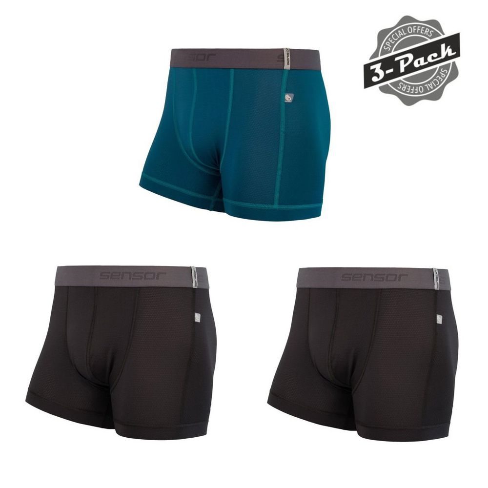 COOLMAX TECH 3-PACK pánské trenky černá/safír