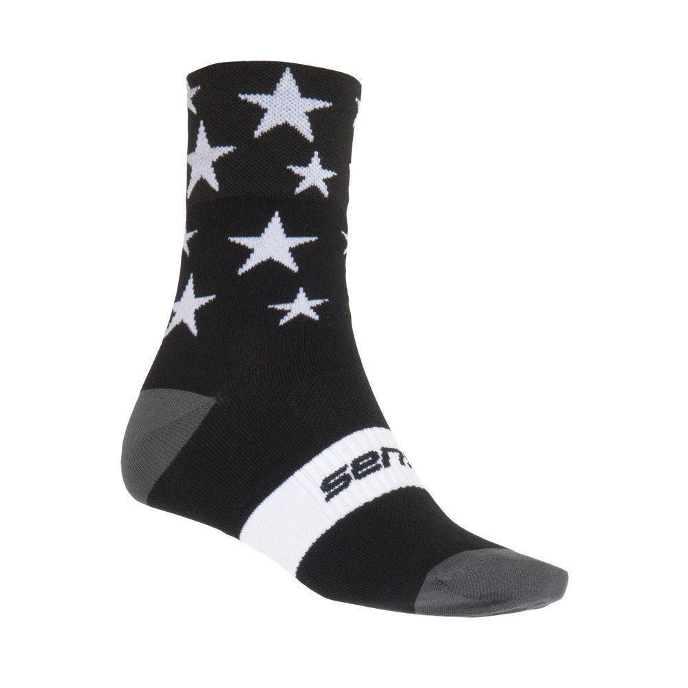 PONOŽKY STARS černá/bílá