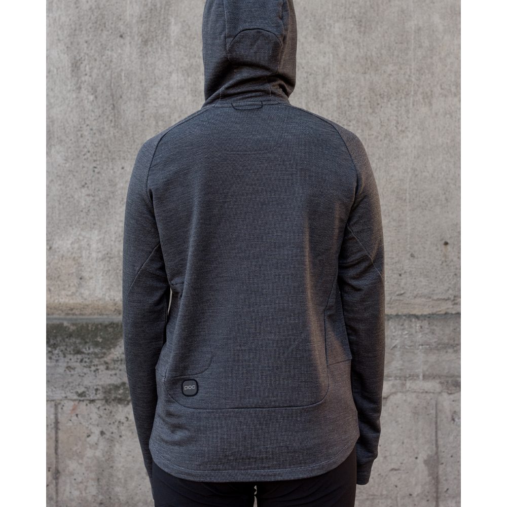 W's Merino Hood Sylvanite Grey Melange