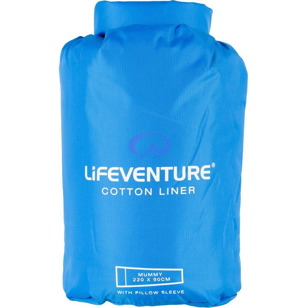 Cotton Sleeping Bag Liner blue mummy
