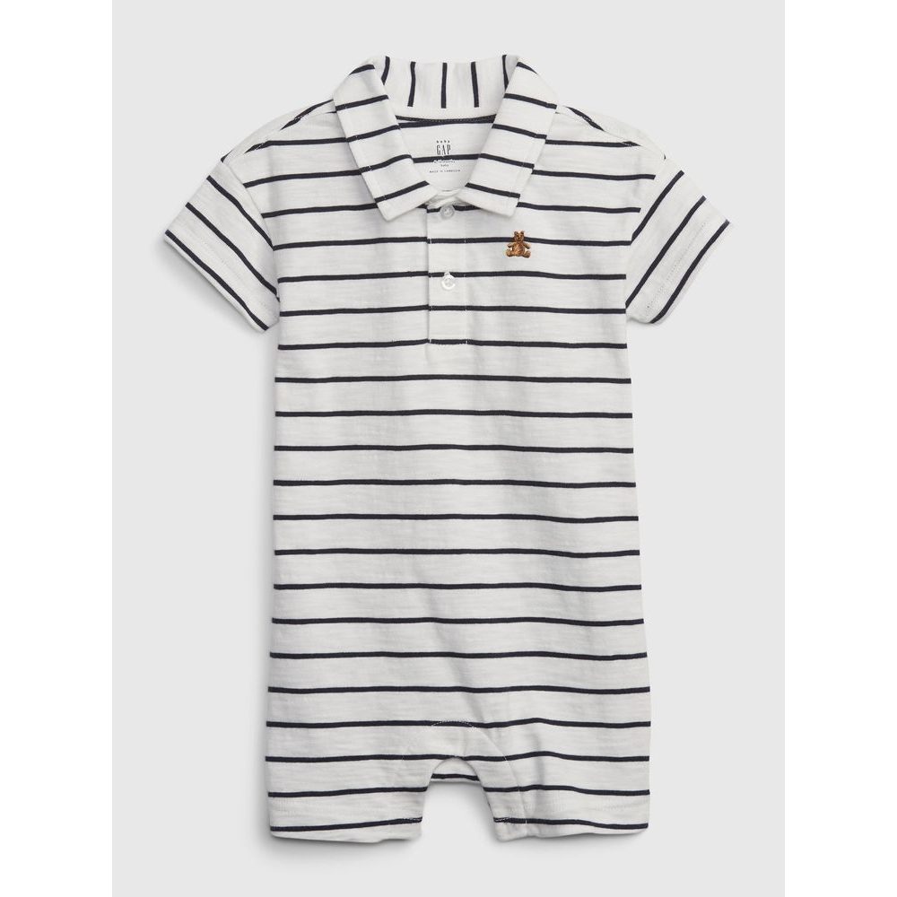 599552-00 Baby pruhovaný overal Bílá