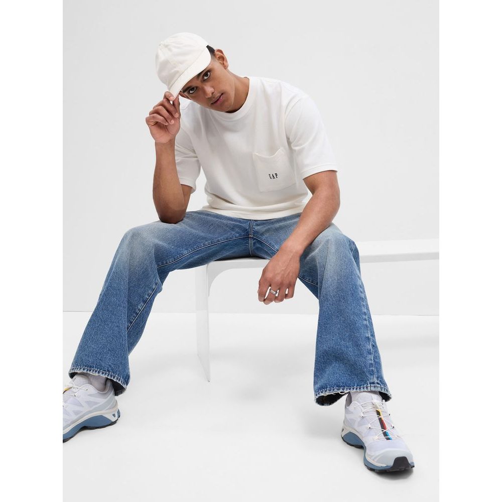 648973-00 Tričko pique oversized Bílá