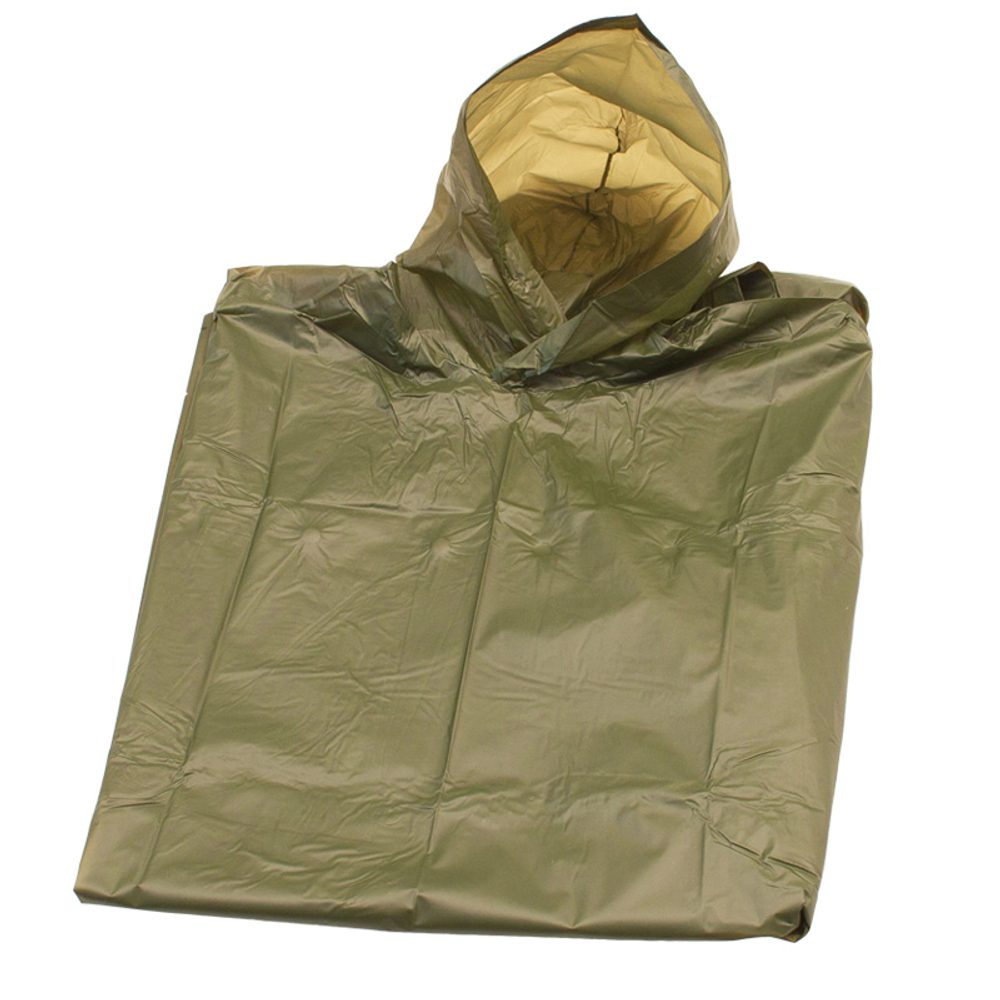 Olive PVC poncho
