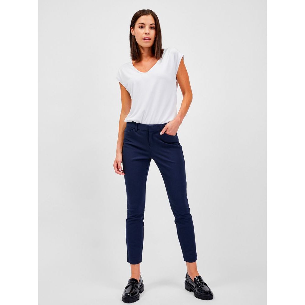 460973-01 Elegantní kalhoty skinny Tmavě modrá