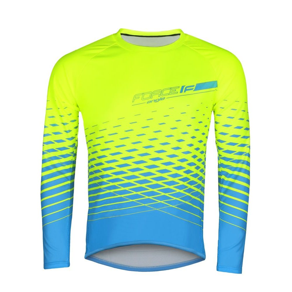 MTB ANGLE dl. rukáv, fluo-modrý