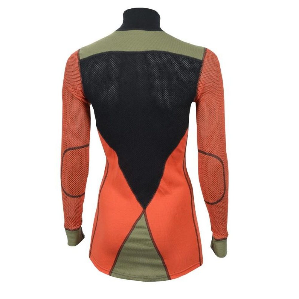 Hiking Crew Neck shirt, Jet Black/Poinciana/Capulet, Woman