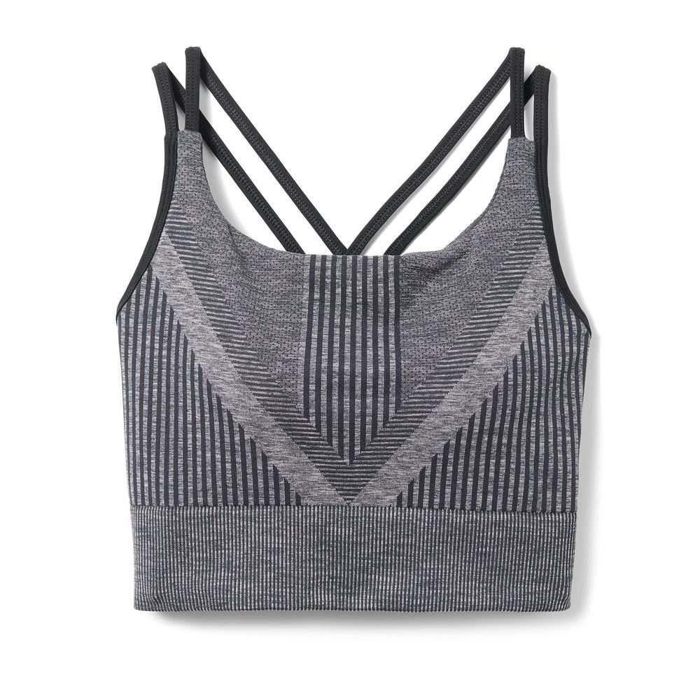 W INTRAKNIT STRAPPY BRA black heather