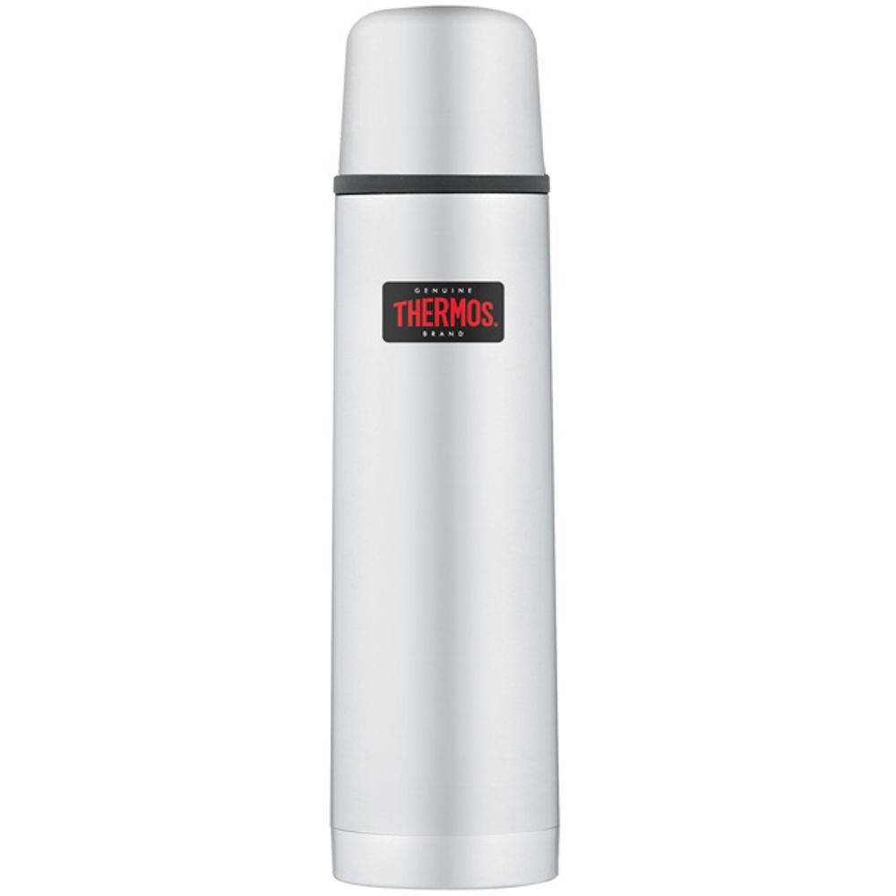 Thermos with push-button cap and cup 1000 ml stainless steel