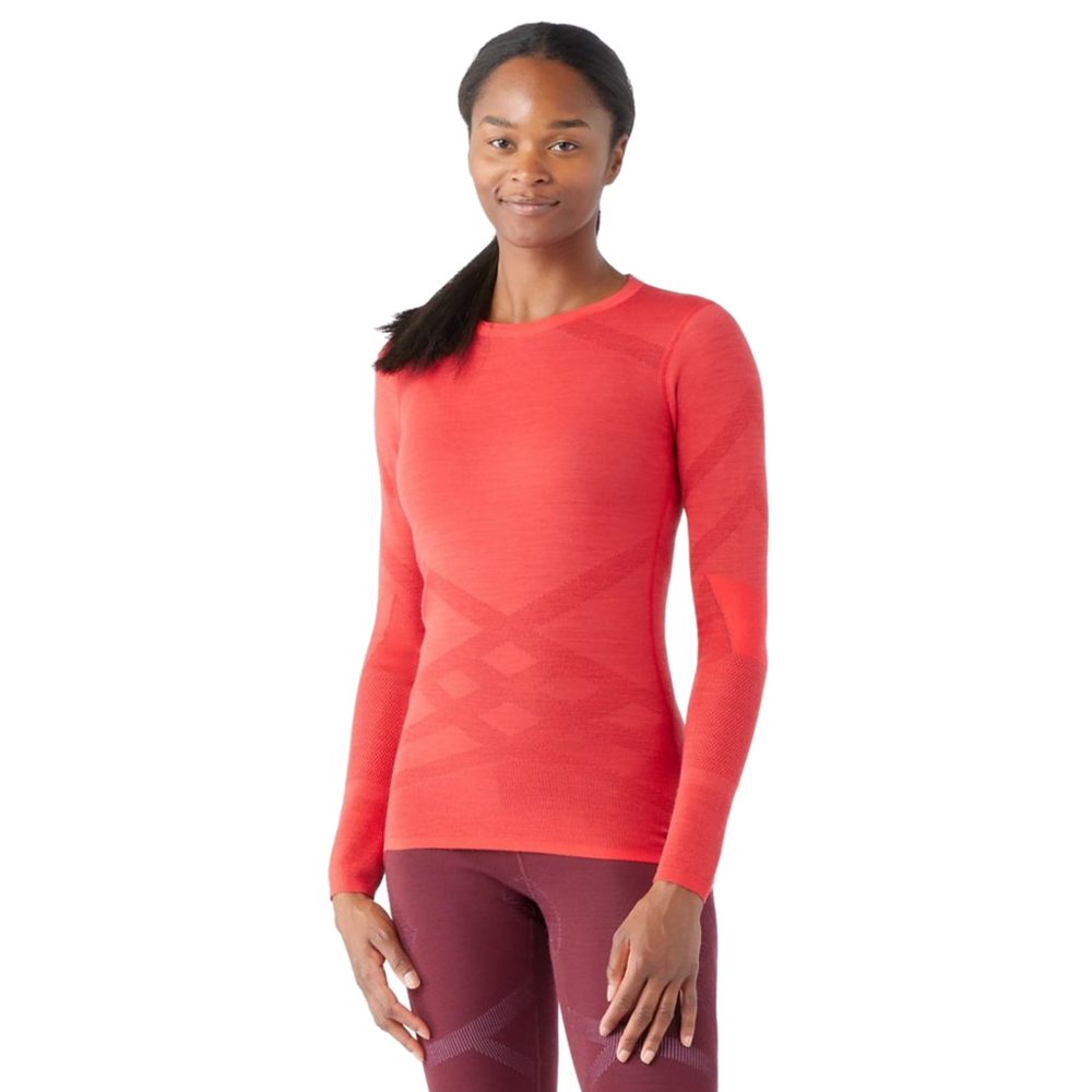 W INTRAKNIT THERMAL MERINO BL CREW, scarlet-black cherry