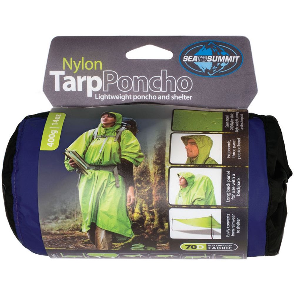 Nylon 70D Tarp Poncho Blue