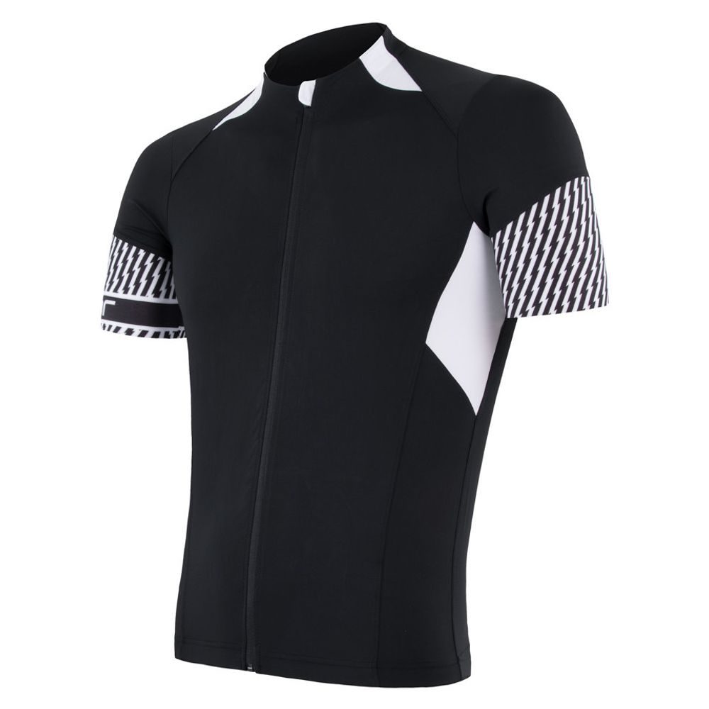 CYKLO RACE pánský dres kr.ruk., černá/bílá