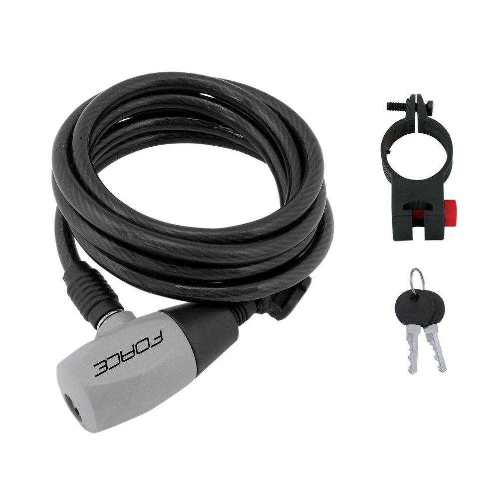 RON spiral with holder 120cm/8mm, black