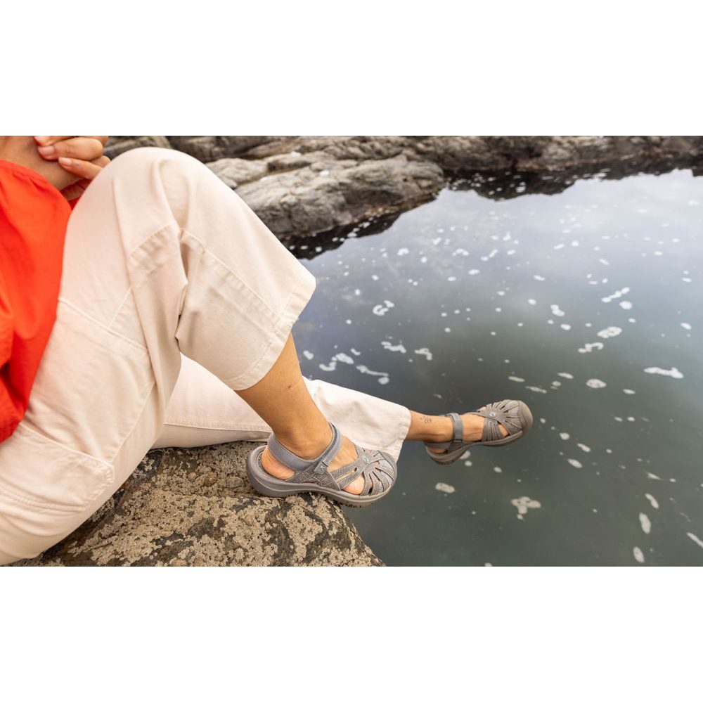 ROSE SANDAL WOMEN gargoyle/raven