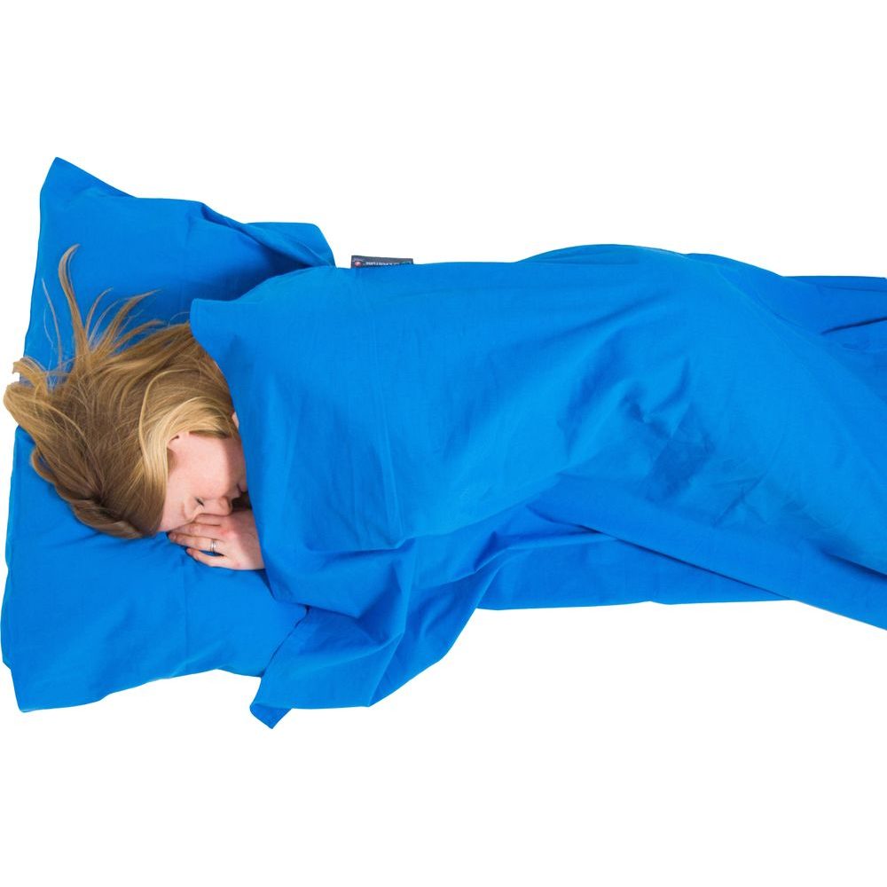 Cotton Sleeping Bag Liner blue mummy