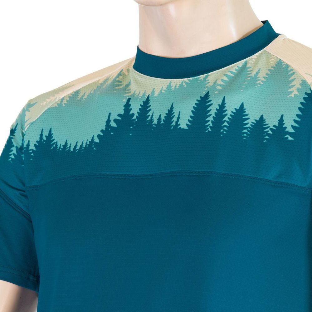 COOLMAX IMPRESS pánské triko kr.rukáv safír/trees