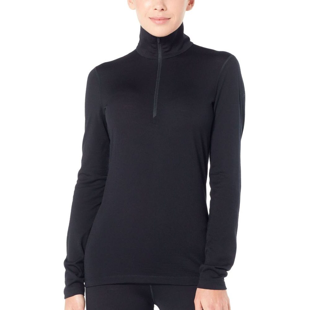 W 200 Oasis LS Half Zip, BLACK
